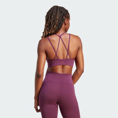 Sujetador adidas by Stella McCartney TrueStrength Medium-Support Burgundy Mujer adidas by Stella McCartney