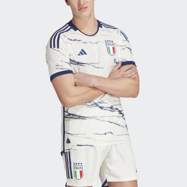 Men Soccer White Italy 2023 Away Authentic Jersey