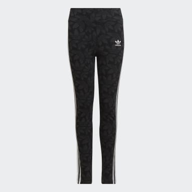Adidas Women's Sz MEDIUM Black Mid Rise 3 Stripe Climalite Leggings EUC