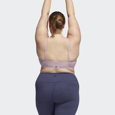 Frauen Yoga Yoga Studio Light-Support Sport-BH – Große Größen Lila