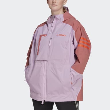 Women TERREX Purple Terrex Xploric RAIN.RDY Hiking Jacket (Plus Size)
