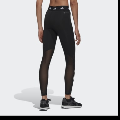 Dames Fitness En Training zwart Techfit 3-Stripes Legging