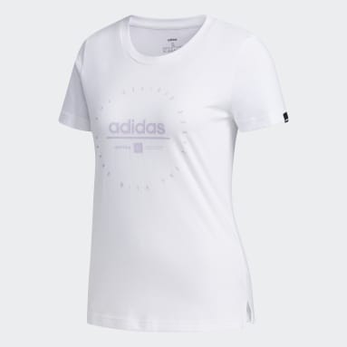 Camiseta Estampada Circular Blanco Mujer Diseño Deportivo