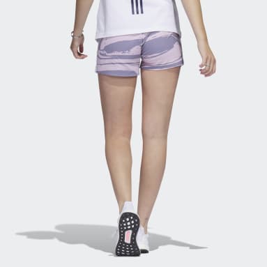 Shorts Soft Luxe 3 Tiras Estampados Morado Mujer Sportswear