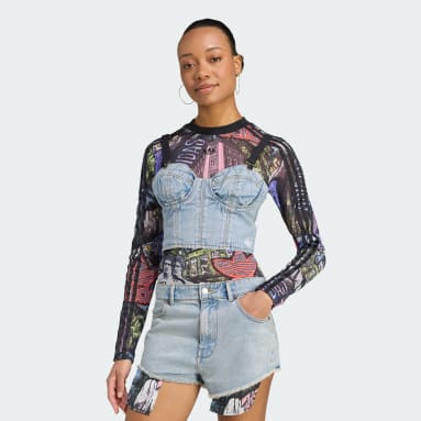adidas x Jeremy Scott Pride Denim Bustier Topp