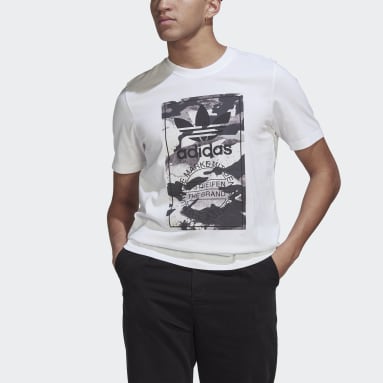 T-shirt graphique Camo Blanc Hommes Originals
