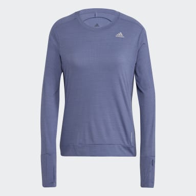 Camiseta de Running adidas Cooler Manga Larga Morado Mujer Running