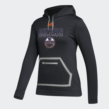 Sweat-shirt à capuche Oilers Team Issue noir Femmes Hockey