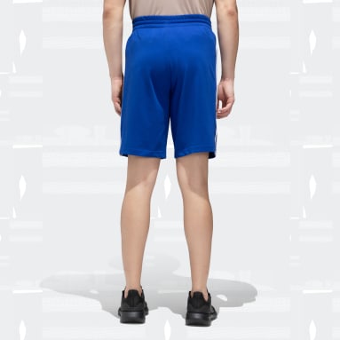 Men Training Blue 3 STRIPES SINGLE JERSEY 10 SHORTS