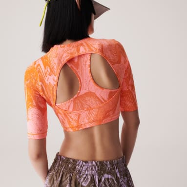 adidas by Stella McCartney TrueNature Crop Topp Rød