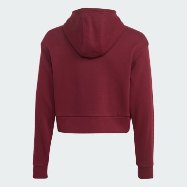 Sudadera con capucha Adicolor Cropped Burgundy Niño Originals