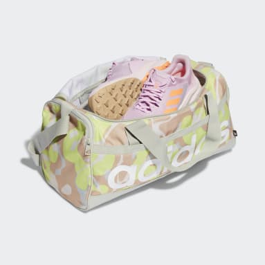 Women Sportswear Multicolour Linear Graphic Duffel Bag (Small)