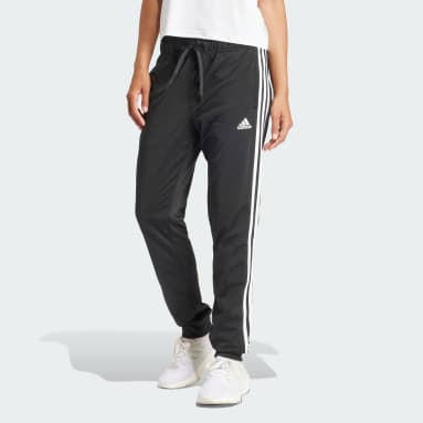 Ženy Sportswear černá Sportovní kalhoty Primegreen Essentials Warm-Up Slim Tapered 3-Stripes