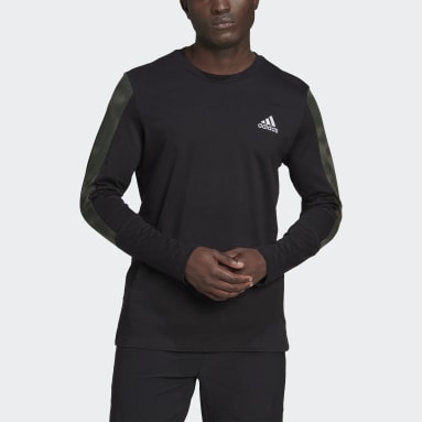 T-shirt à manches longues imprimé camo Essentials Noir Hommes Sportswear
