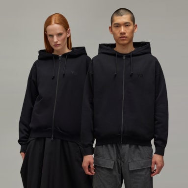 Y-3 브러쉬드 테리 집 후디