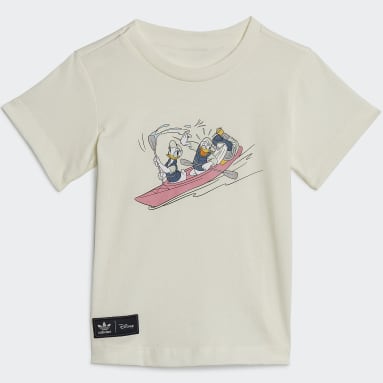 Kinderen Originals wit Disney Mickey and Friends Short en T-shirt Setje