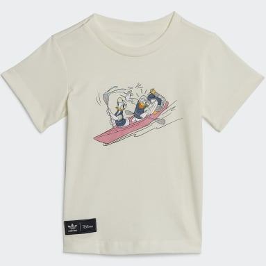 Kids Originals White Disney Mickey and Friends Shorts and Tee Set