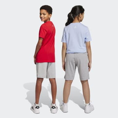 Youth 8-16 Years Sportswear Grey Essentials Big Logo Cotton Shorts
