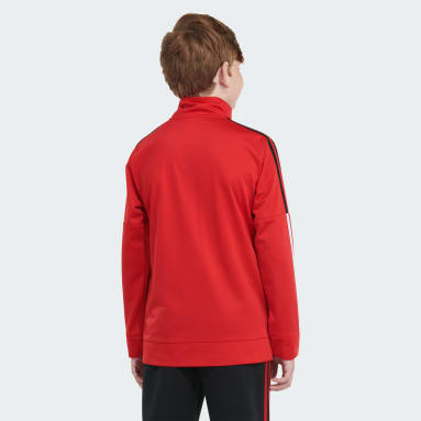Youth Training Red CONTRAST 3S TRICOT TRACK SET