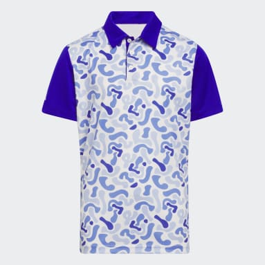 Polo à imprimé camouflage Bleu Adolescents 8-16 Years Golf