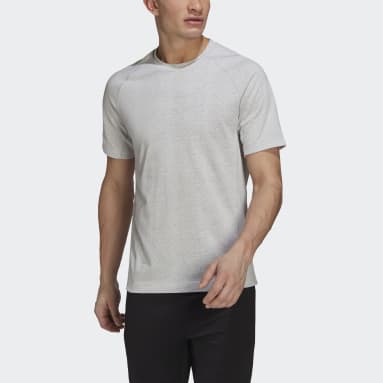 Männer Yoga Yoga Training T-Shirt Grau