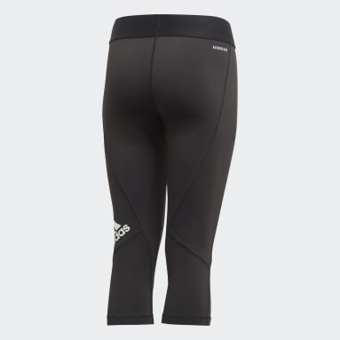 Pocket-detail sports tights - Black - Kids