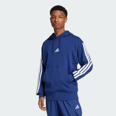 Essentials Blusa de moletom com capuz de moletinho Três Listras
