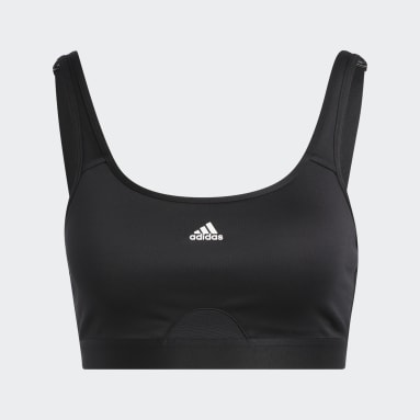 Brassière de sport - maintien modéré Adidas Performance noir/blanc