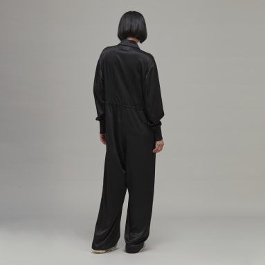 Women Lifestyle Black Classic Tech Silk Jumpsuit
