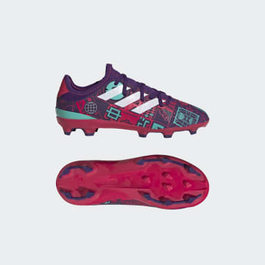 Adidas botines violetas best sale