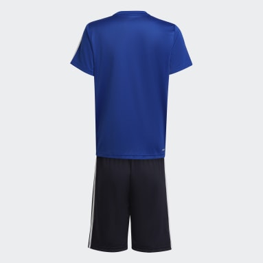 adidas Designed 2 Move Tee and Shorts Sett Blå