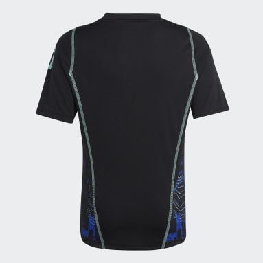 Jersey Tiro Estampado Negro Niño Fútbol