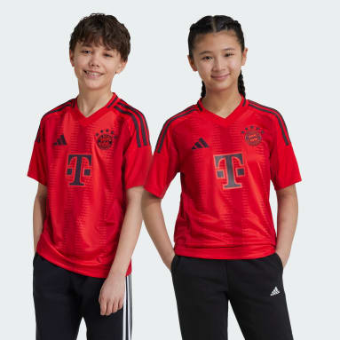 Youth Soccer Red FC Bayern 24/25 Home Jersey Kids