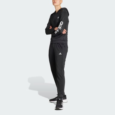 Ladies black top adidas tracksuit