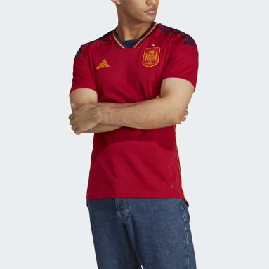 ผู้ชาย ฟุตบอล สีแดง เสื้อฟุตบอลชุดเหย้า Spain 22