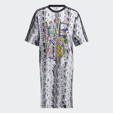 Vestido Camiseta Doodle Love Unites Multicores Mulher Originals