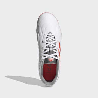 Botines Copa Sense.3 Terreno Firme Blanco Niño Fútbol