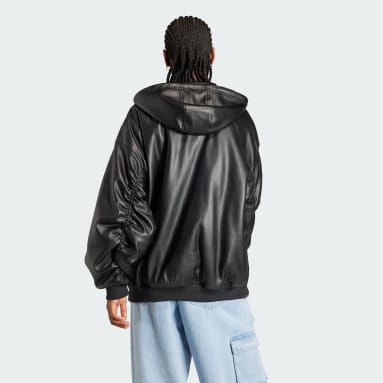 Γυναίκες Originals Μαύρο Adilenium Oversized Faux Leather Jacket