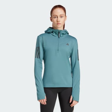Own The Run Winterized Hoodie mit halbem Reißverschluss