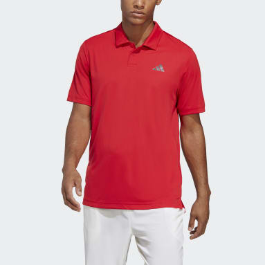 Men Tennis Red Club Tennis Polo Shirt