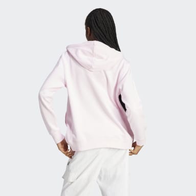 Women Sportswear Pink Essentials 3-Stripes French Terry Regular Full-Zip Hoodie