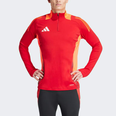 Buzo rojo adidas top hombre