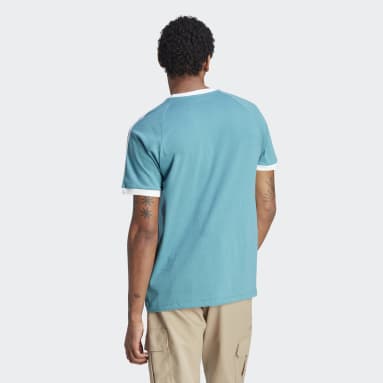 Heren Originals Turquoise Adicolor Classics 3-Stripes T-shirt
