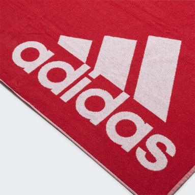 adidas håndkle, stort Rød