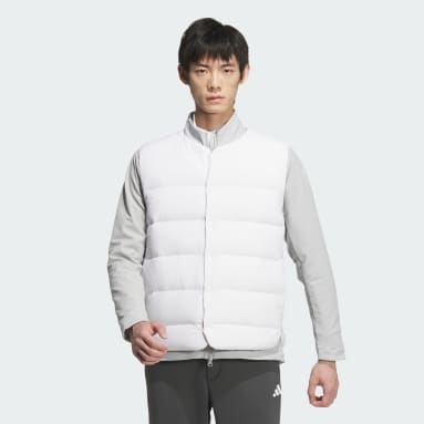 サイズ：M ADIDAS GOLF アディダスゴルフ  ダウンジャケット  グレー系 [240101442682] ゴルフウェア メンズ ストスト サイズ：M ADIDAS GOLF アディダスゴルフ ダウンジャケット