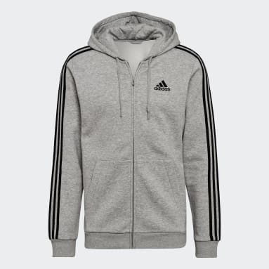 Mikina Essentials Fleece 3-Stripes Full-Zip Hoodie