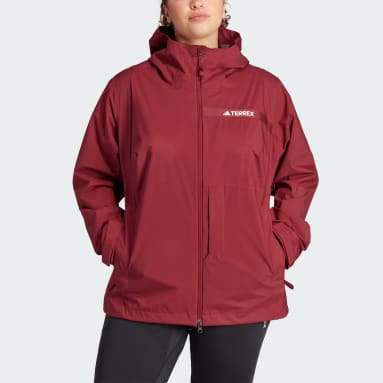 Women's TERREX Burgundy TERREX Multi RAIN.RDY 2.5-Layer Rain Jacket (Plus Size)