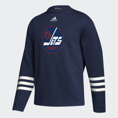 Sweat-shirt de hockey Jets Bleu Hommes Hockey