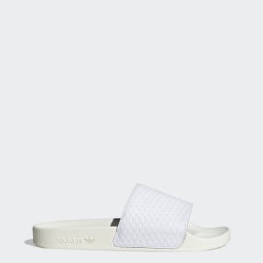 ผู้ชาย Originals สีขาว รองเท้าแตะ Adilette