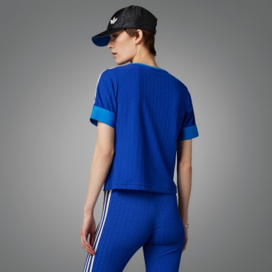 Women originals Blue 아디컬러 70s 니트 티